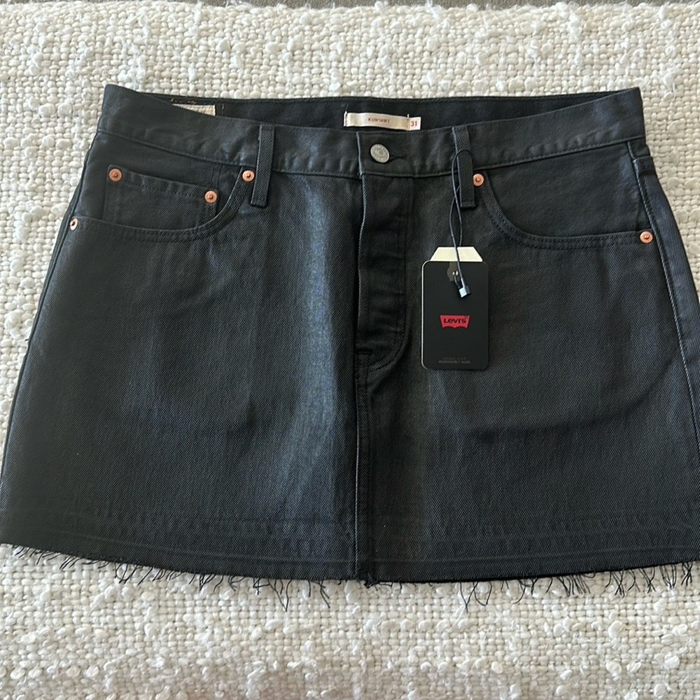 Levi Black Denim Skirt
